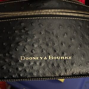 Dooney & Bourke Black Ostrich-Embossed Clutch